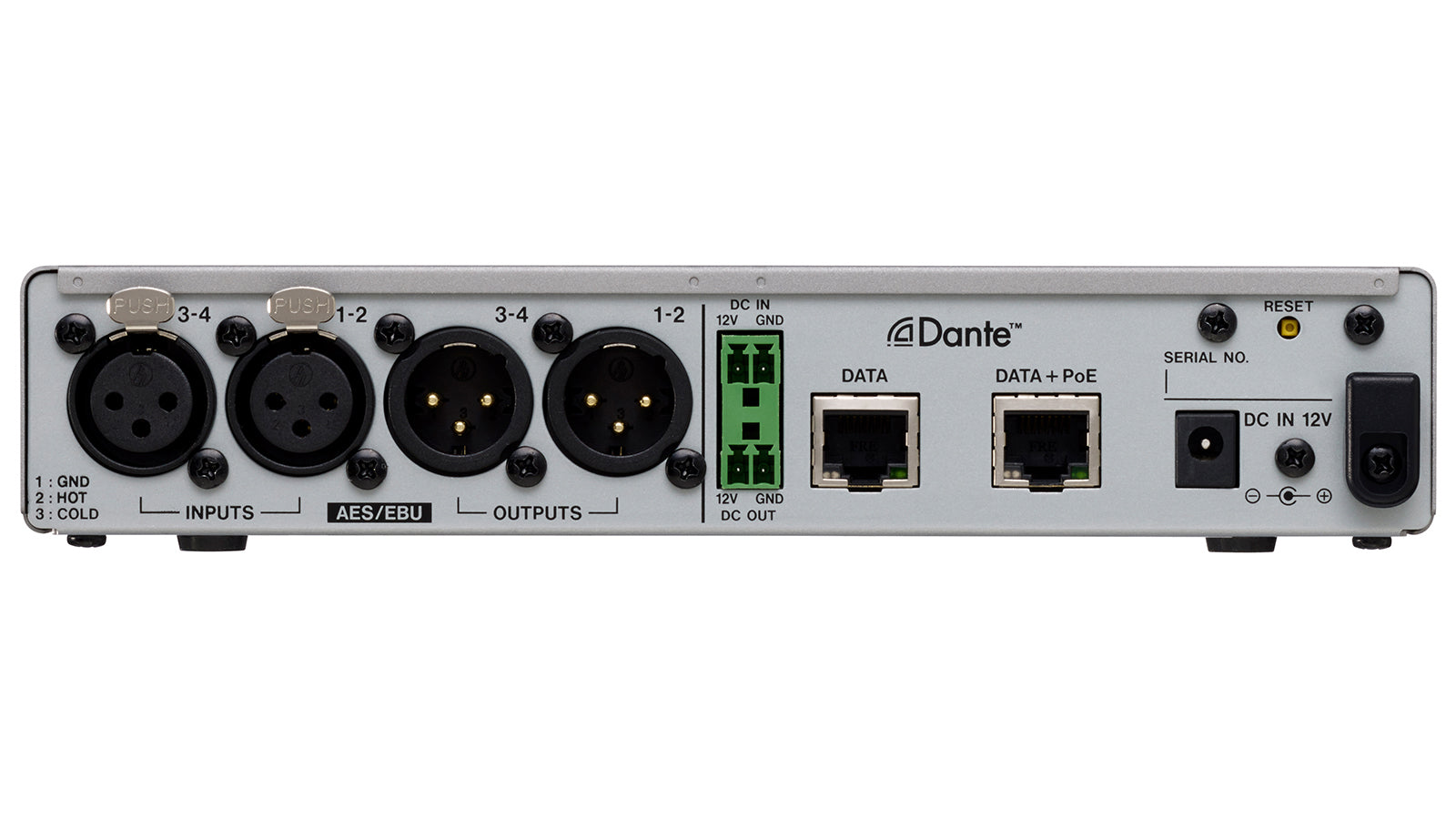 TASCAM AE-4D Professional 4-Channel AES/EBU to Dante Network Audio Converter with PoE & Rack-Mount Capability