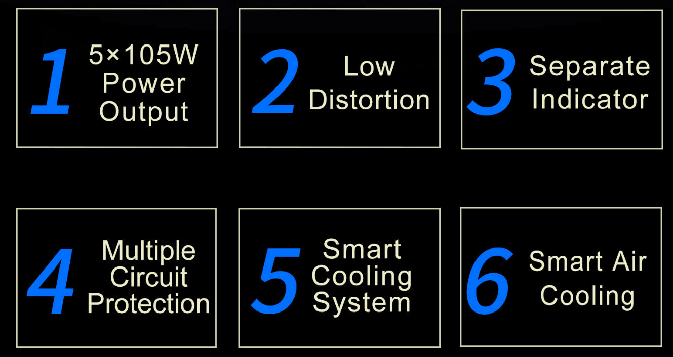 ToneWinner AD5100PA+ 5 Channel Power Amplifier -Each