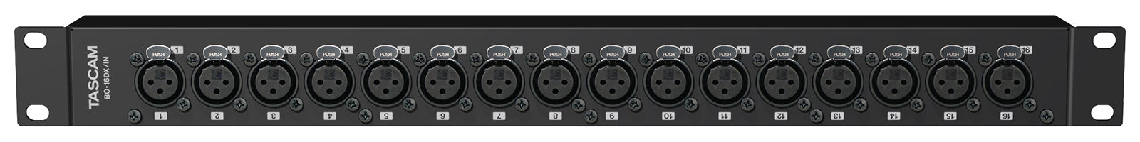 TASCAM BO-16DX/IN Professional 16-Channel XLR Input Breakout Box with DB25 Interface & 1U Rack Mount Design