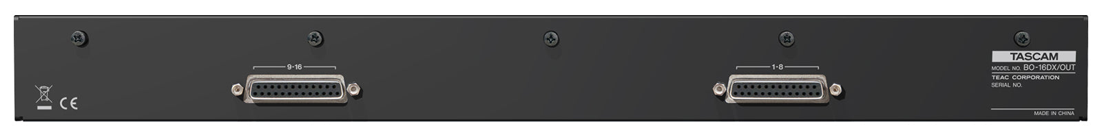 TASCAM BO-16DX/OUT 16-Channel Professional Analog Output Breakout Box for Digital Audio Systems