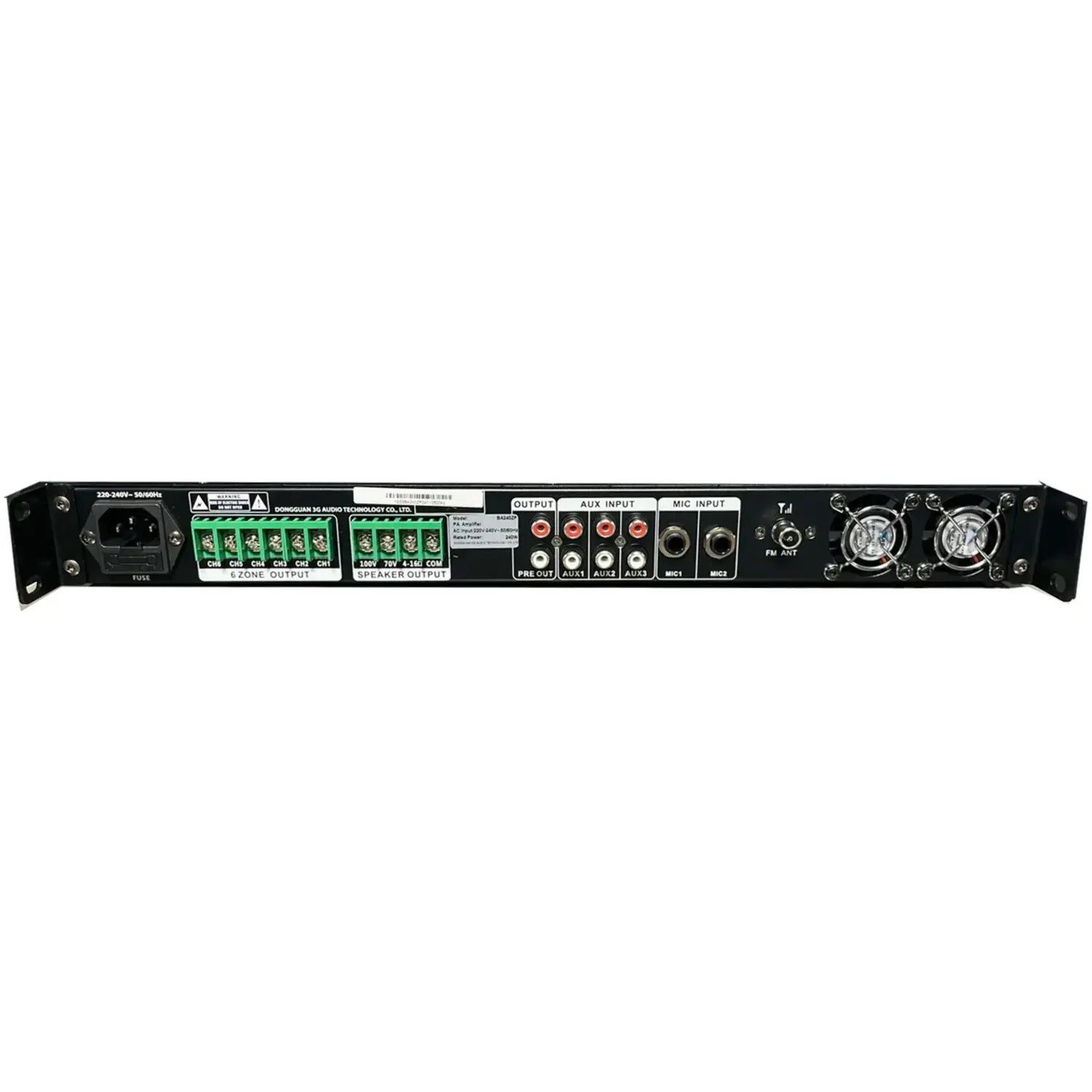 Beta3 BA240ZP 6 Zone 240W Mixer Amplifier with Mic/Line In & USB/BT - Each