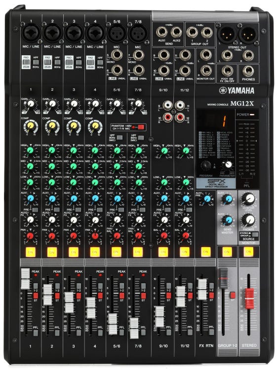 Yamaha MG12X CV 12-Channel Stereo Mixer - Each