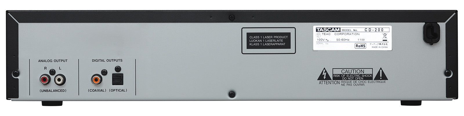 TASCAM CD-200 Professional Rackmount CD Player (2U) for Installation & Broadcast Applications - Audiomaxx India