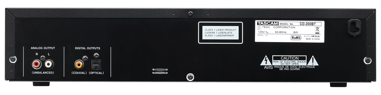 TASCAM CD-200BT Professional Rackmount CD Player with Bluetooth Receiver (2U)