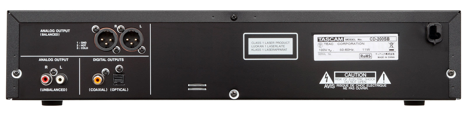 TASCAM CD-200SB Professional CD/SD/USB Media Player (2U Rackmount)
