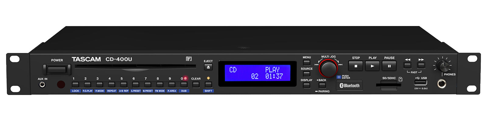 TASCAM CD-400U Professional CD / Memory Media Player with Bluetooth & Tuner (1U Rackmount)