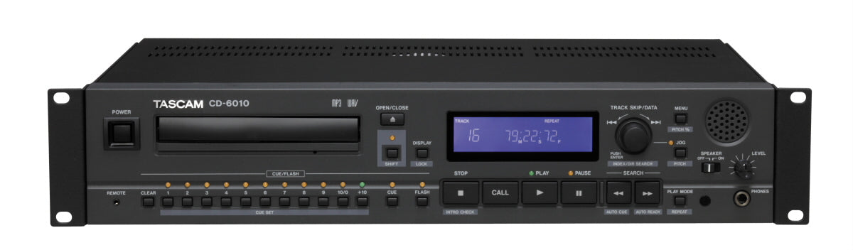 TASCAM CD-6010 Professional Broadcast CD Player (2U Rackmount)