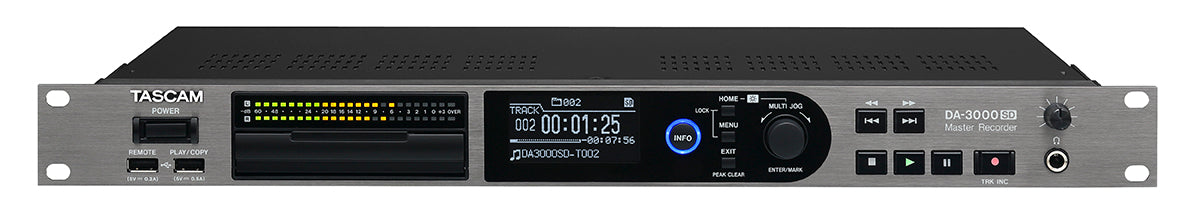 TASCAM DA-3000SD High-Resolution 2-Channel PCM/DSD Audio Recorder & AD/DA Converter (1U Rackmount)