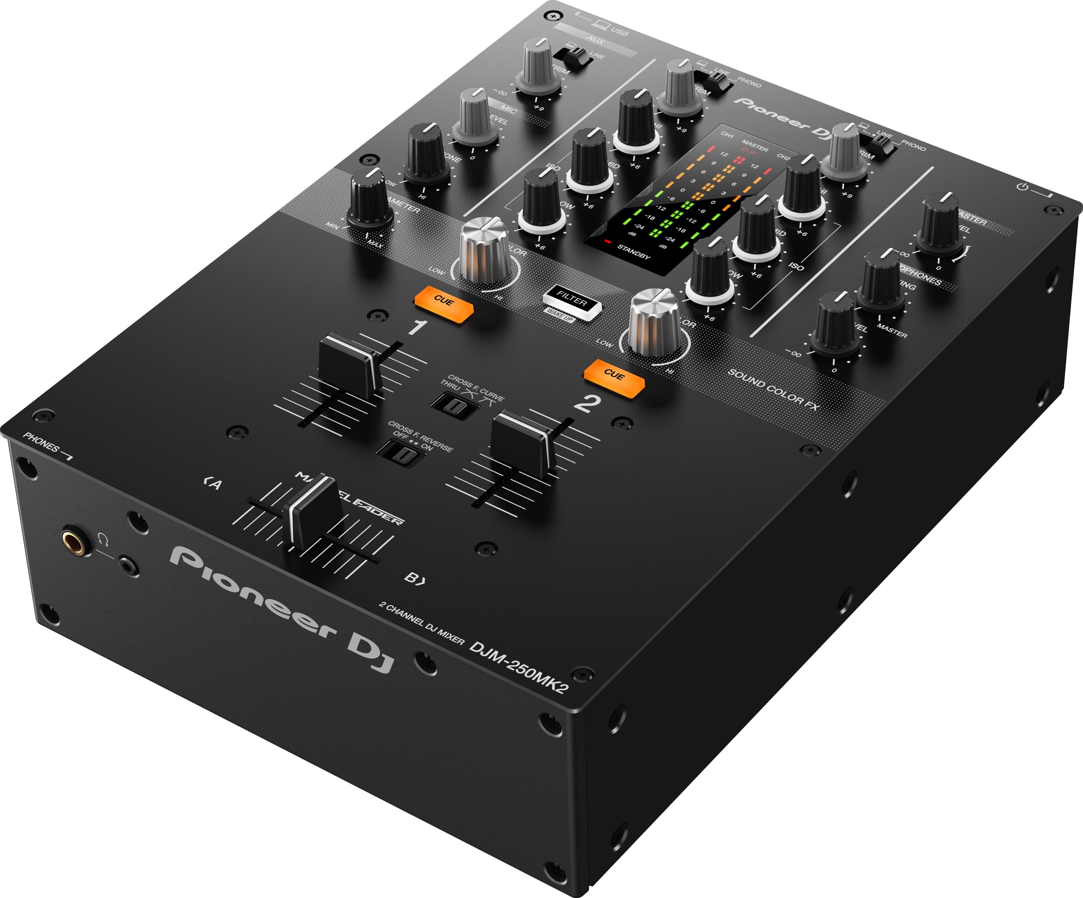 Pioneer DJM 250MK2, 2-Channel DJ Mixer With Independent Channel Filter- Each