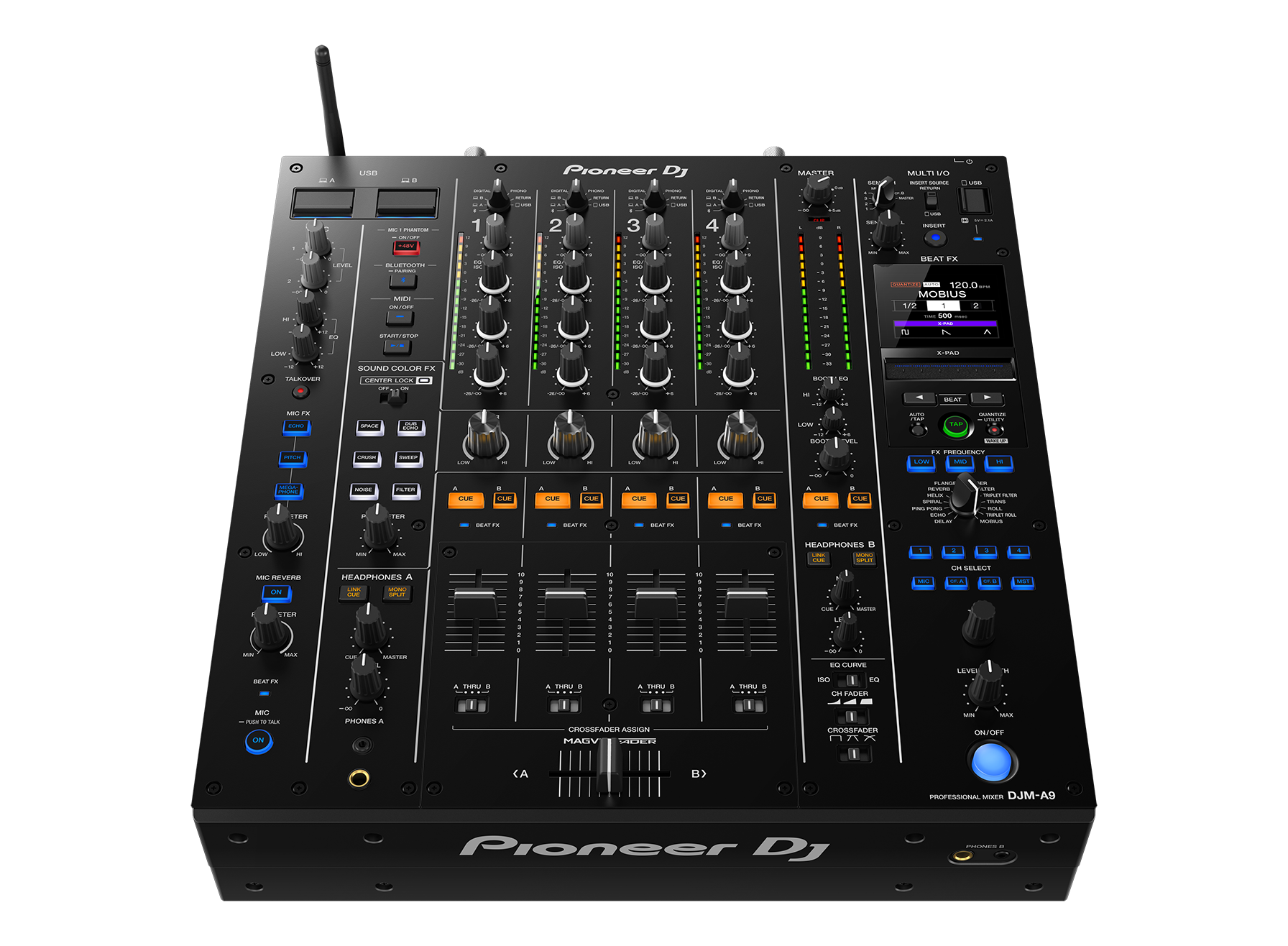 Pioneer DJM A9, 4Cchannel Professional DJ Mixer - Black - Each