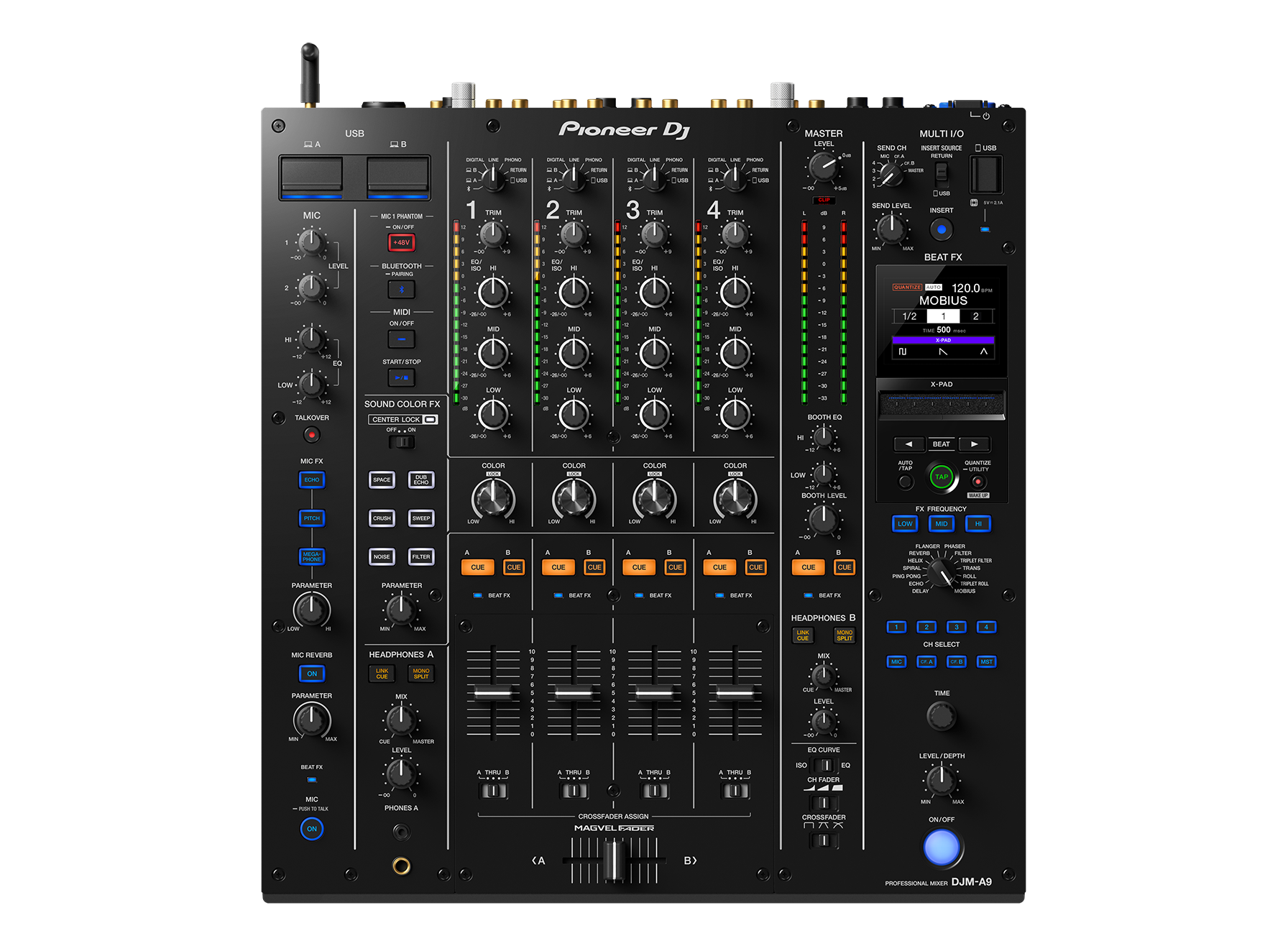 Pioneer DJM A9, 4Cchannel Professional DJ Mixer - Black - Each