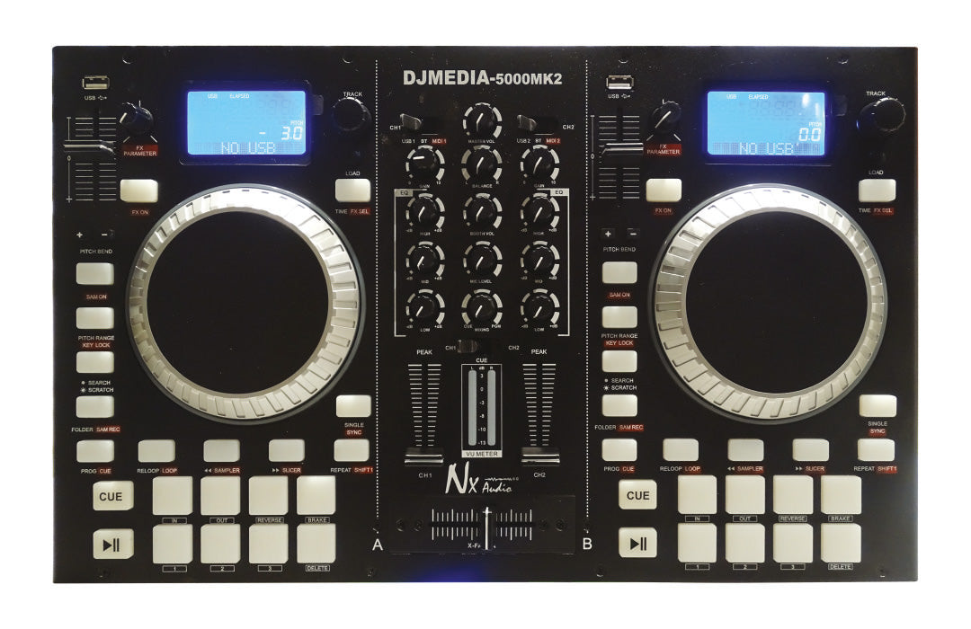 NX Audio DJMEDIA5000MK2 – All-in-One Professional DJ Media Player & MIDI Controller