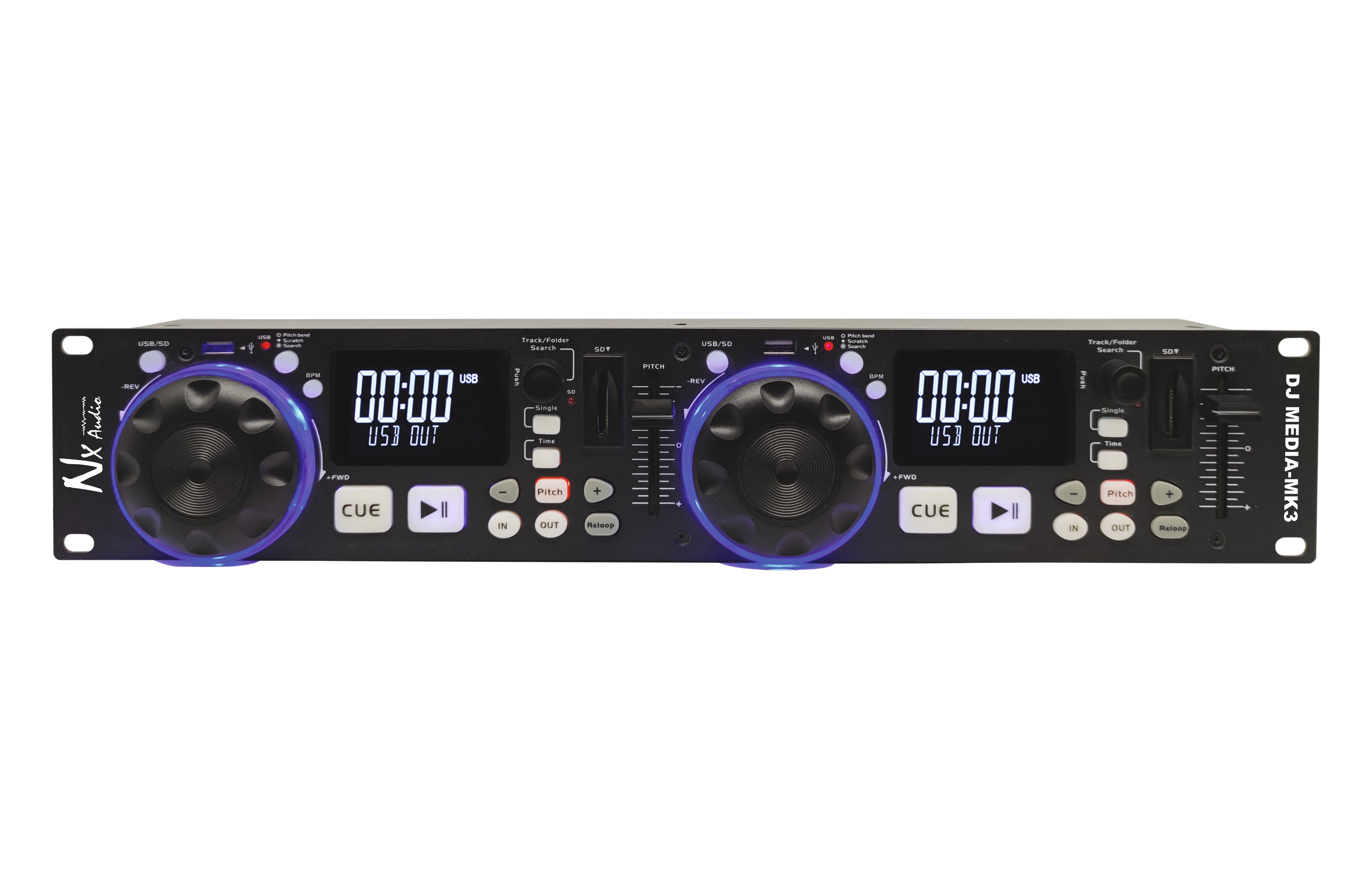 NX Audio DJMEDIAMK3 – Dual USB/SD MP3 Media Player for DJs