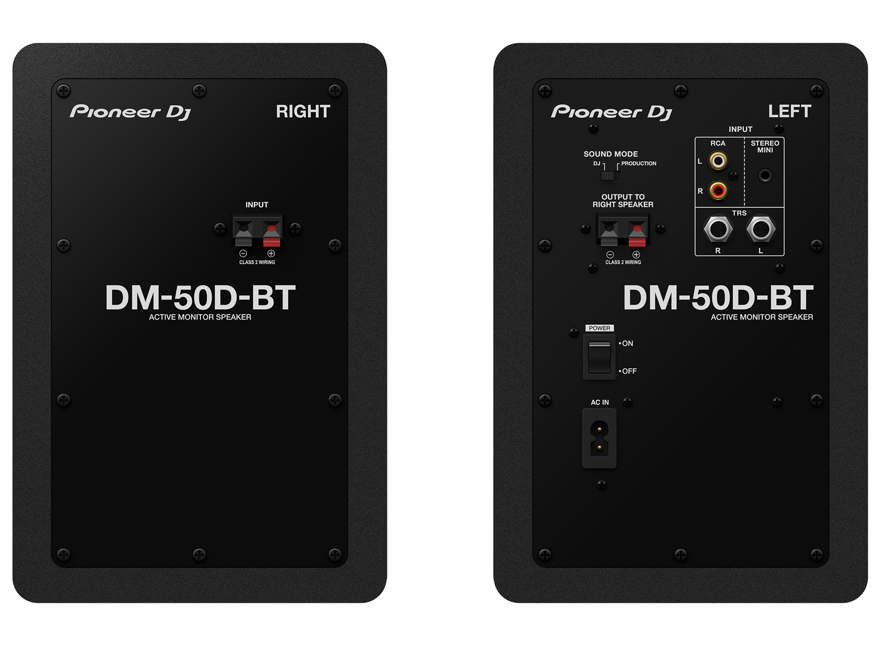 Pioneer DM50D BT, 5” Powered Desktop Monitor / DJ Speakers With Bluetooth - Pair