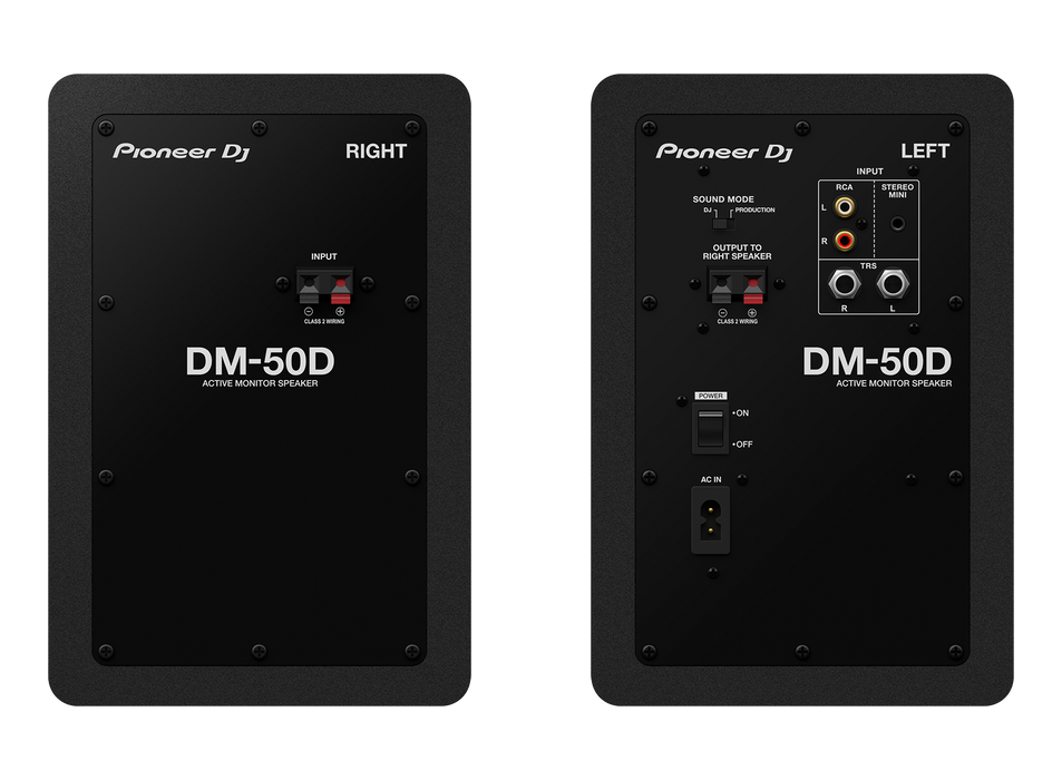 Pioneer DM50D, 5” Powered Desktop Monitor Speakers - Pair