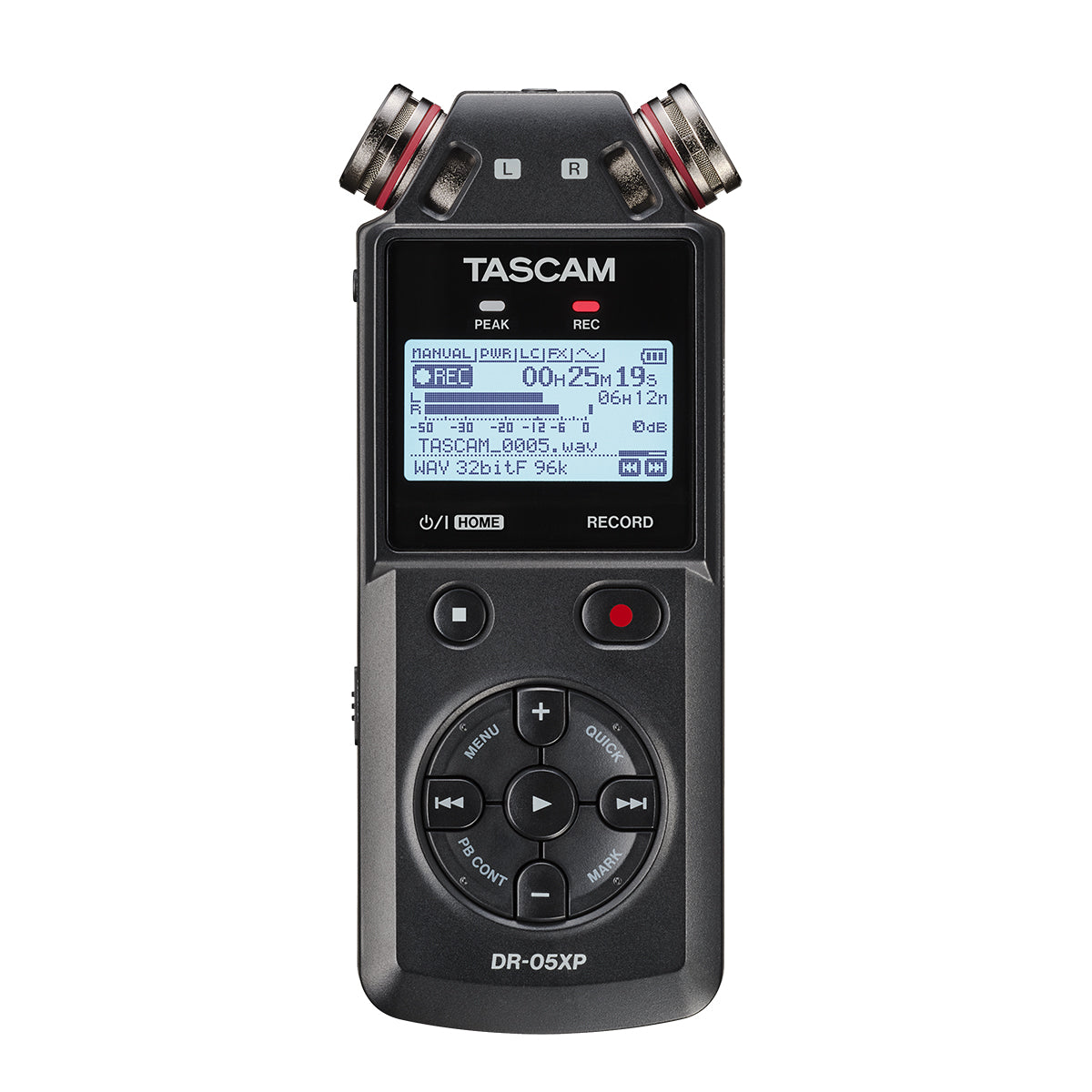 TASCAM DR-05XP Portable Linear PCM Audio Recorder with Built-in Stereo Microphones, USB Audio Interface, and Extended Battery Operation