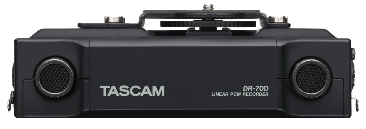 TASCAM DR-70D Professional 4-Channel Linear PCM Recorder for DSLR Cameras with XLR Inputs, HDDA Preamps, and Camera Integration