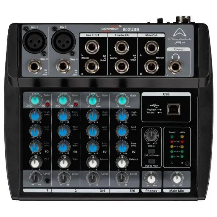 Wharfedale Pro Connect 802USB 6 Channels Mixers - Each