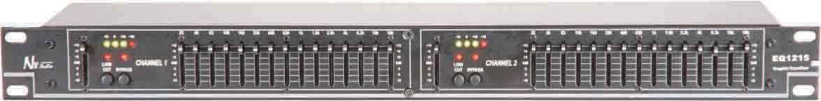 NX Audio EQ1215– 15-Band Dual Graphic Equalizer with Toroidal Transformer