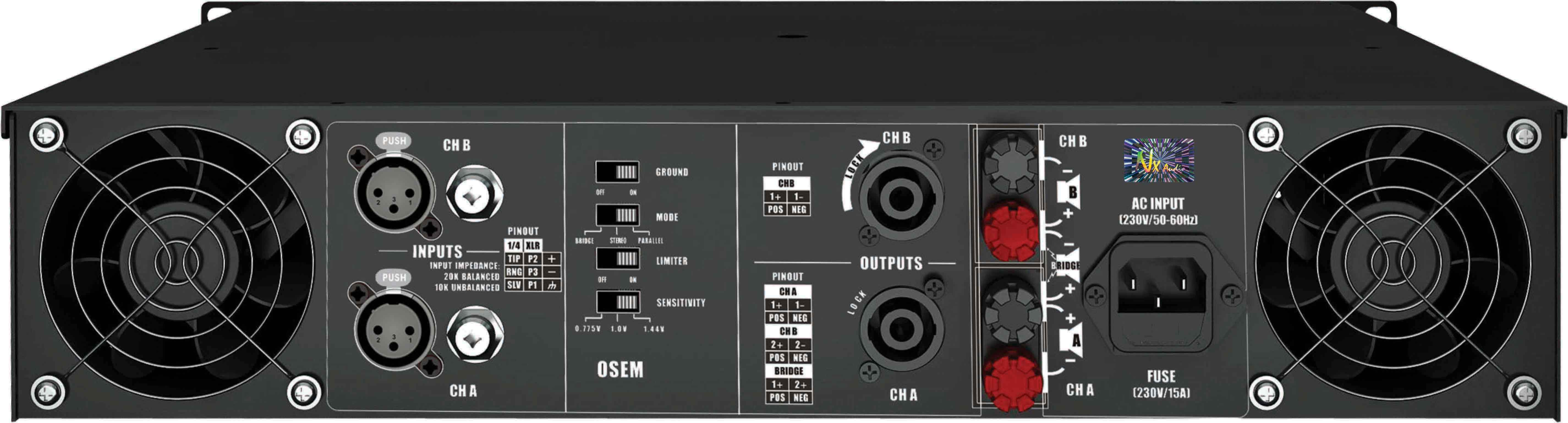 NX Audio EX1400  1400W  Power Amplifier - Each
