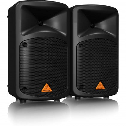 Behringer EPS500MP3 Powered Speakers Ultra-Compact 500W 8-Channel Portable PA System with MP3 Player, Reverb and Wireless Option - Pair