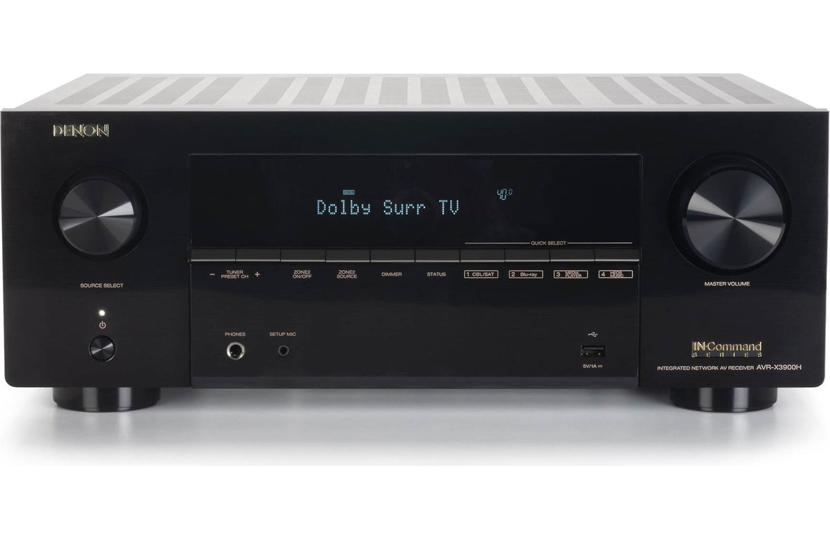 Denon AVR‑X3900H | Home Theater Receiver 9.2 Ch With 8K, WiFi, BT5.4, Dolby Atmos & DTS:X , HDR10+, Dolby Vision