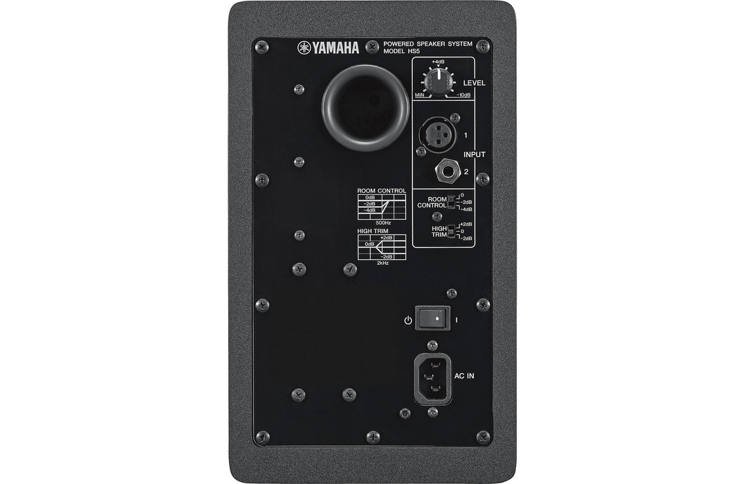 Yamaha HS5 2way Powered Studio Monitor With 5" Woofer and 1" Tweeter (Black)