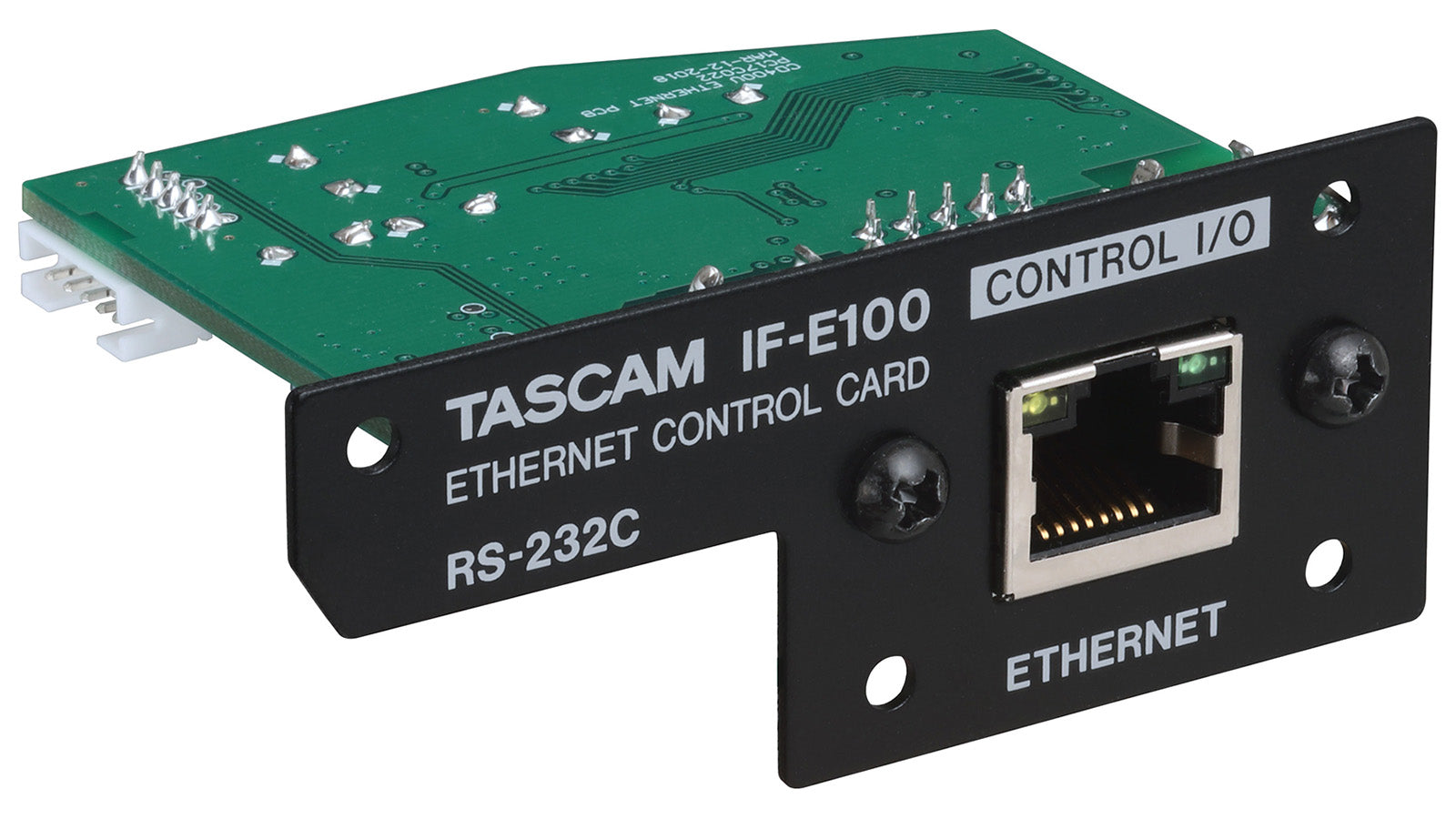 TASCAM IF-E100 Ethernet Control Expansion Card with RJ45 Network Interface and Telnet Remote Control Capability