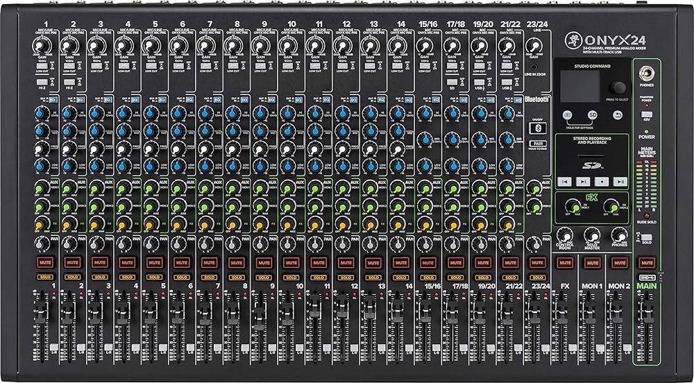 Mackie Onyx24 24-Channel Premium Analog Mixer with Multi-Track USB