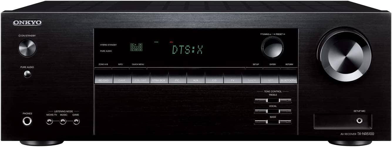 Onkyo Tx-nr5100 7.2-ch Home Theater Receiver With Dolby Atmos®, Wi-fi®, Bluetooth®, Apple Airplay® 2, And Amazon Alexa Compatibility- Each