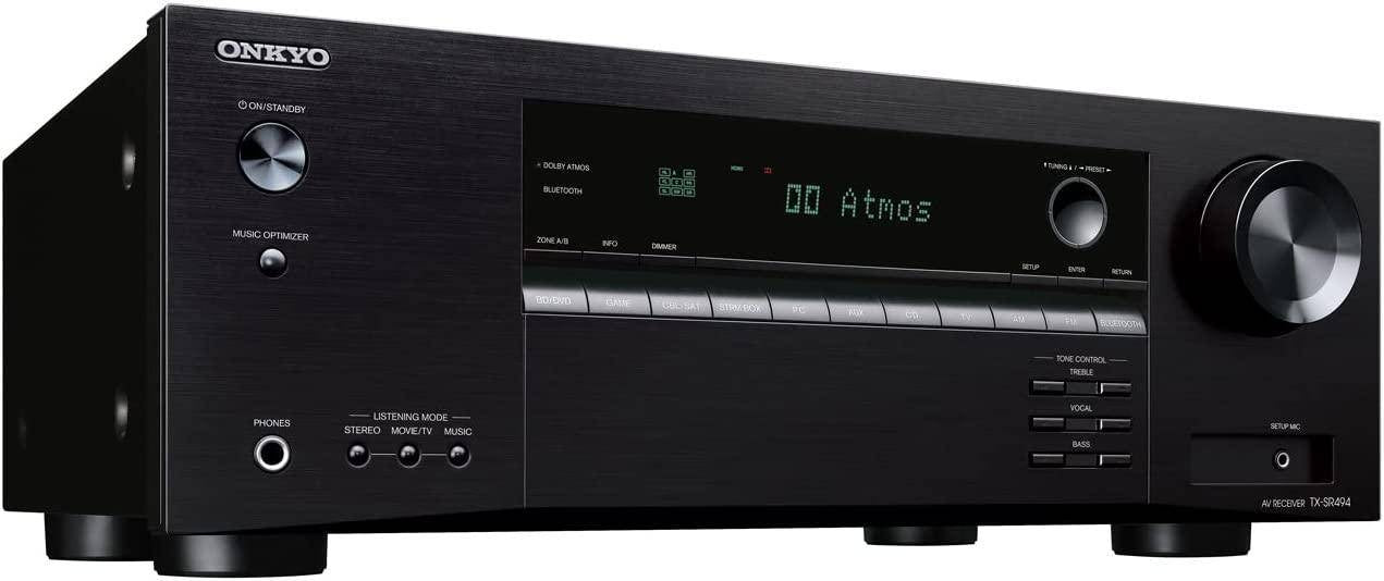 Onkyo TX-SR-494 AV Receiver With 4k ultra Hd Dolby Atmos technolog - Each