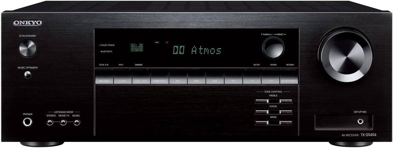 Onkyo TX-SR-494 AV Receiver With 4k ultra Hd Dolby Atmos technolog - Each