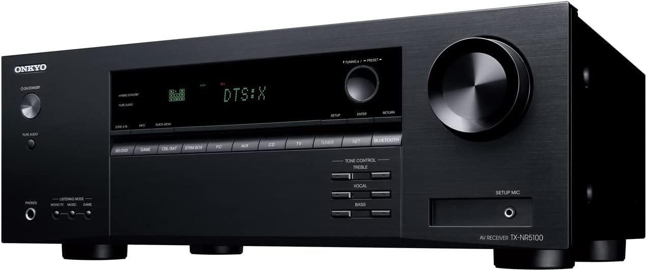 Onkyo Tx-nr5100 7.2-ch Home Theater Receiver With Dolby Atmos®, Wi-fi®, Bluetooth®, Apple Airplay® 2, And Amazon Alexa Compatibility- Each