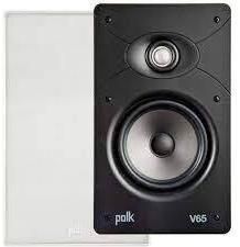 Polk Audio V65 High Performance Lightweight In-Wall Rectangular Speaker -Each