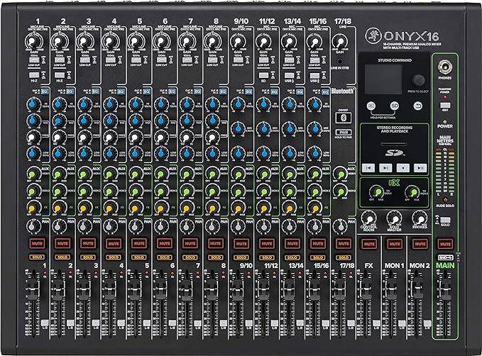 Mackie Onyx16 16-Channel Premium Analog Mixer with Powerful FX Engine - Each