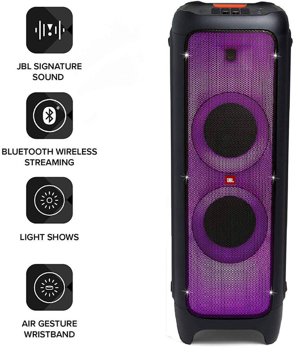 JBL Wireless PartyBox1000 Portable 1000w Speaker With Bluetooth, Air Gesture Wristband, Dancing Lights & Battery