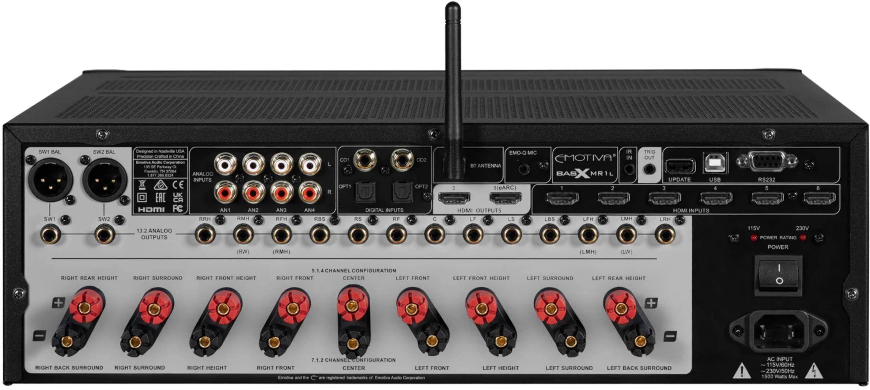 Emotiva BasX MR1L  9.2 Channel Class A/B Powered AV Receiver - Audiomaxx India