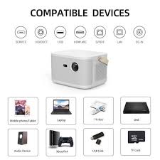 WOWOTO F8PLUS Premium High-Performance Smart Portable Projector with Android OS, High Brightness, Dual-Band Wi-Fi & 1080p/4K Support