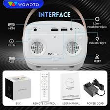 WOWOTO M8 Premium High-Performance Smart Portable Projector with Android OS, High Brightness, Dual-Band Wi-Fi & 1080p/4K Support