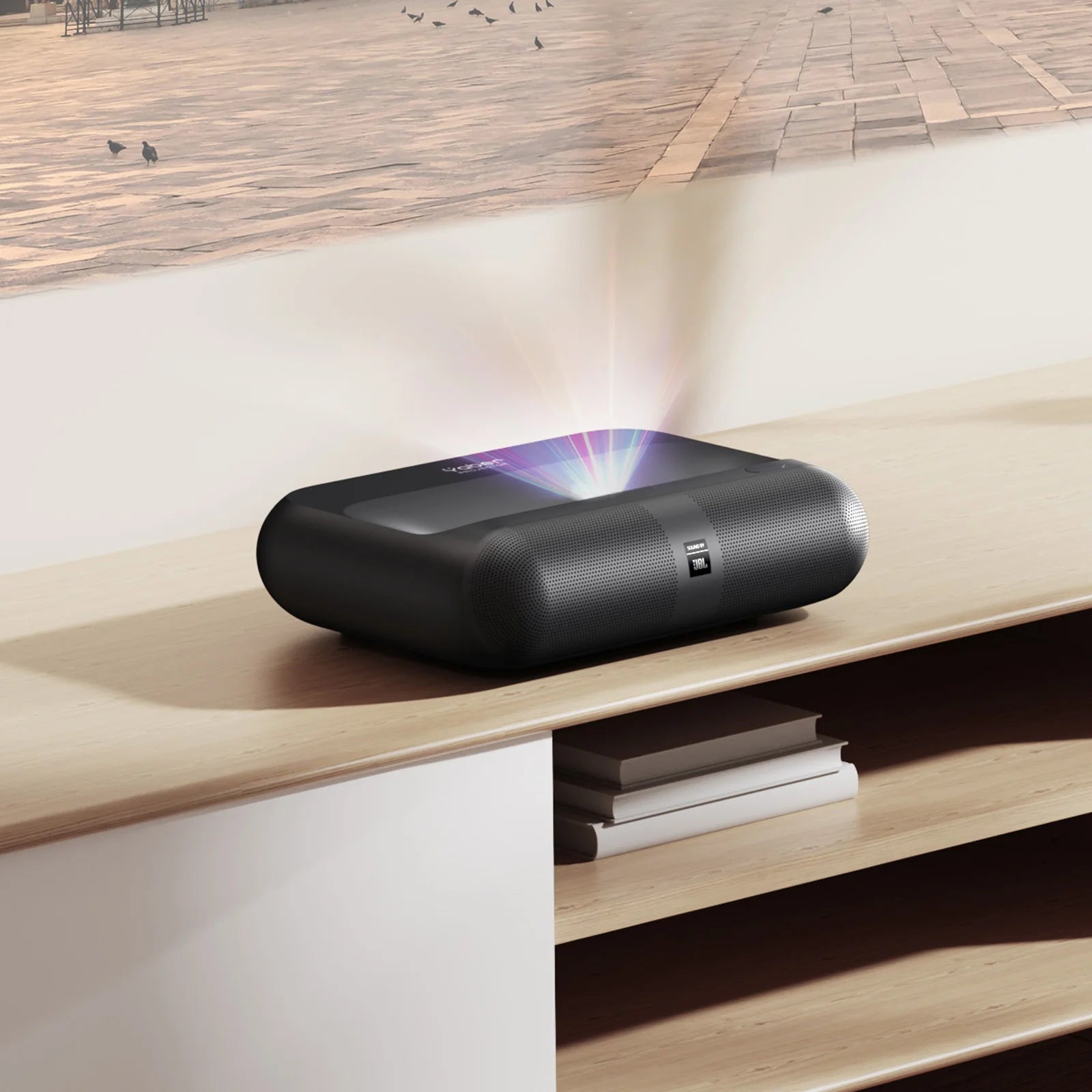 Yaber K300s 4K Laser Smart Projector with High Brightness & Premium small Home Theater Performance - Audiomaxx India