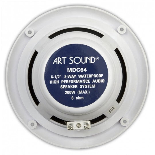 Artsound MDC64 Waterproof, Round, 100W Voice Coil Inwall Loudspeakers - Pair