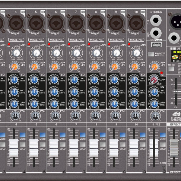 NX Audio MELODY12 – 12-Channel Compact Mixer with DSP & USB