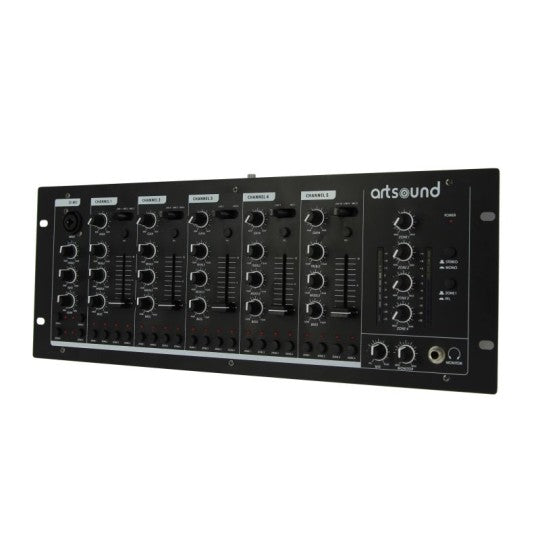 Artsound MIKS6.4 4-Zone Audio Mixer Compact Design With Multi - Inputs