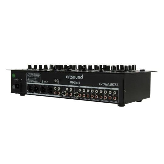 Artsound MIKS6.4 4-Zone Audio Mixer Compact Design With Multi - Inputs