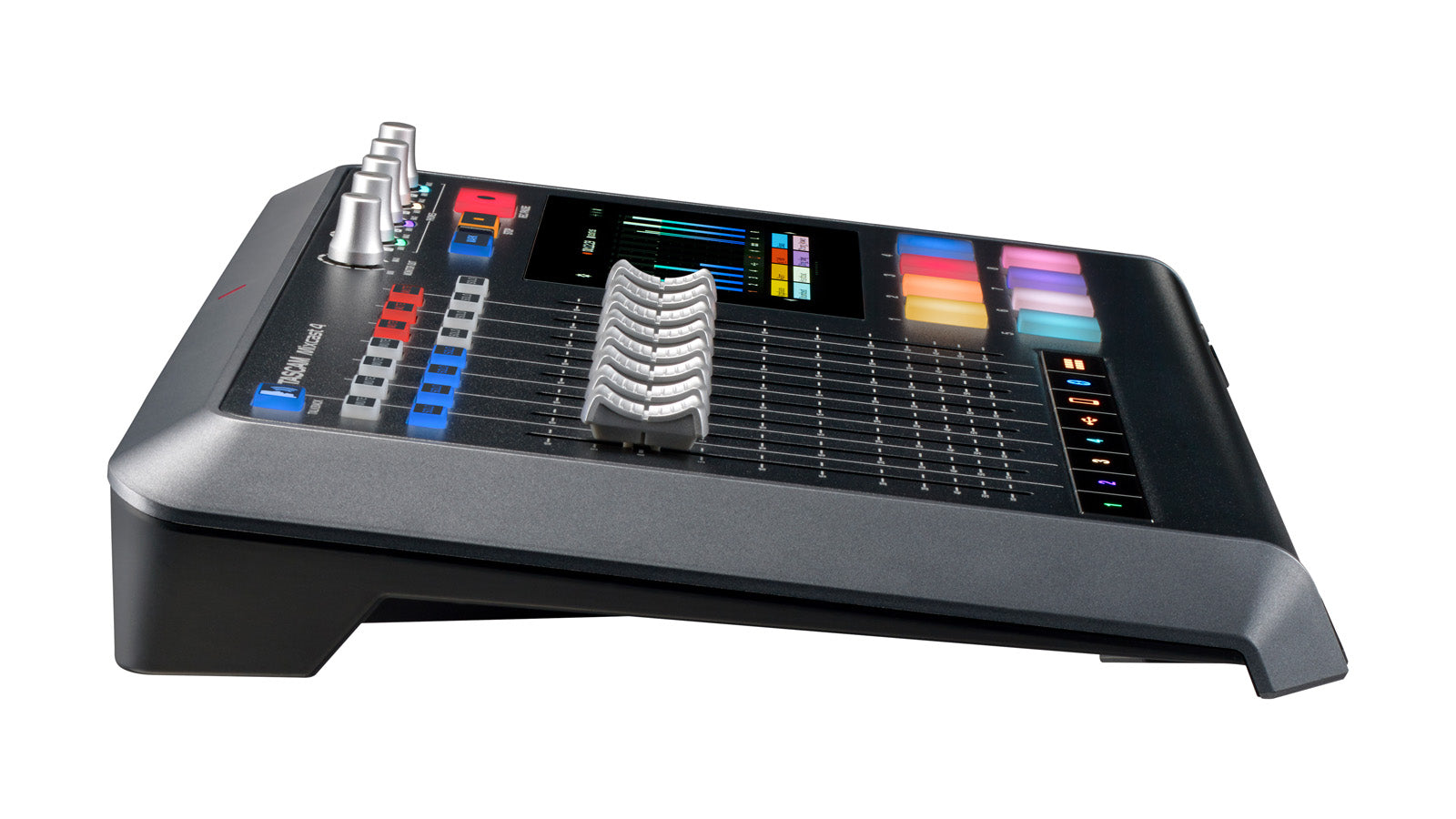 TASCAM Mixcast 4 Professional Podcast Recording Console with 4 Mic Inputs, Sound Pads, USB Interface, and Touchscreen Control