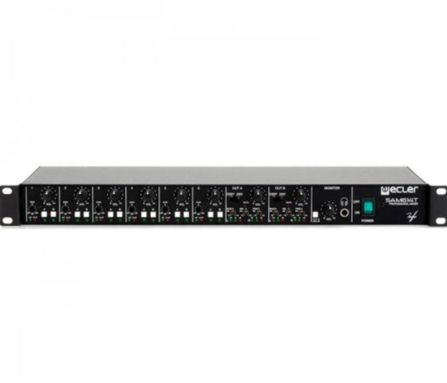 Ecler SAM612T 6x2 1U Rack 3-Band EQ Analogue Mixer Installation Preamps And Mixers