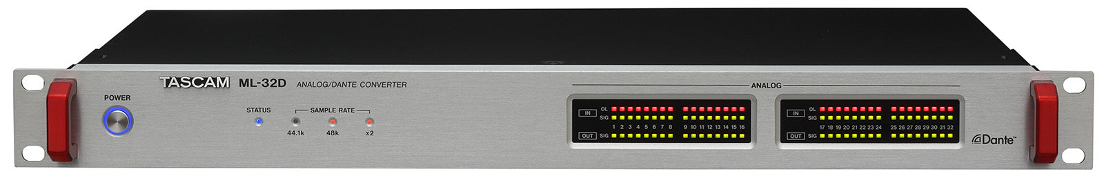 TASCAM ML-32D Professional 32-Channel Analog to Dante Converter with High-Density I/O, Low-Latency Network Audio Integration, and Rackmount Design for Studio & Installation Systems - Audiomaxx India