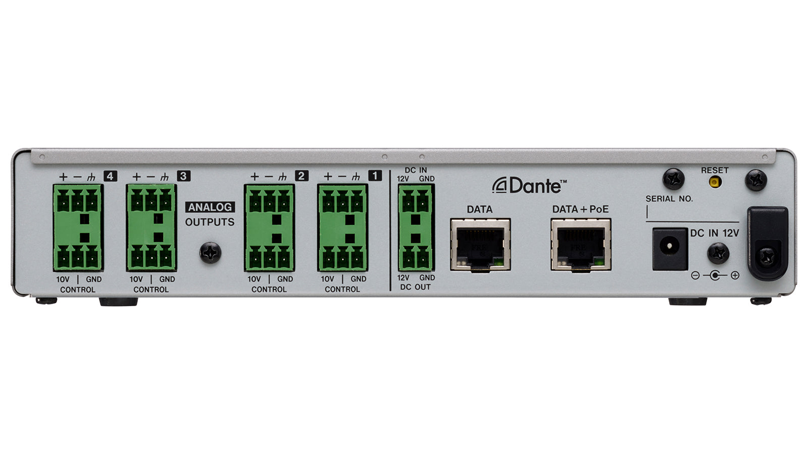 TASCAM ML-4D/OUT-E Professional 4-Channel Line Output Dante Converter with Euroblock Connectivity, Low-Latency Network Audio, and Compact Installation Design - Audiomaxx India