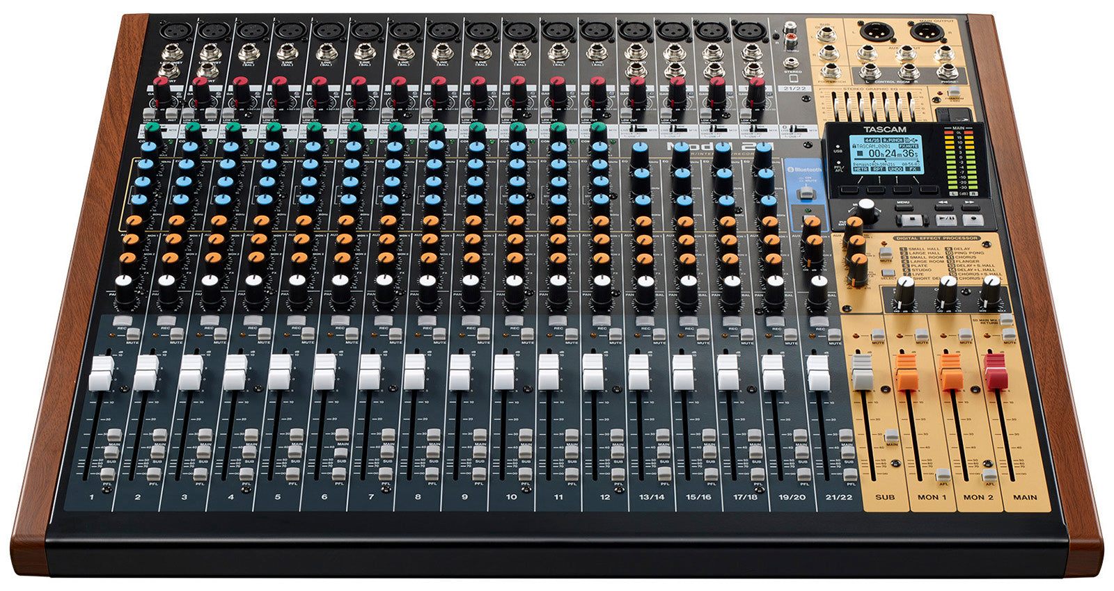 TASCAM Model 24 Professional 24-Track Analog Mixer with Multitrack Recorder, USB Audio Interface, and Integrated Effects for Studio & Live Production - Audiomaxx India