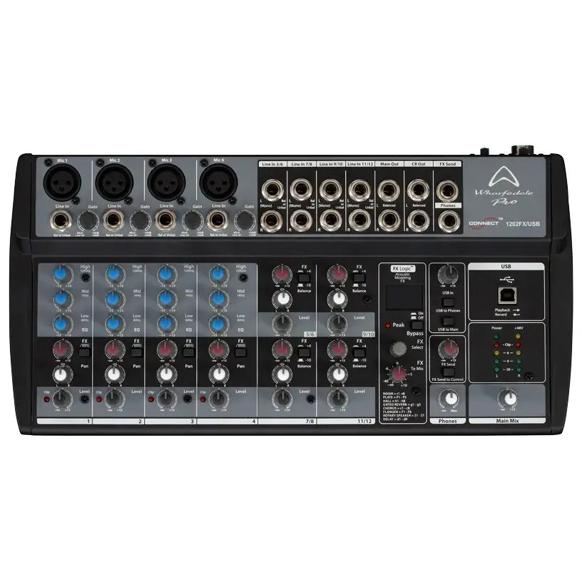 Wharfedale Pro Connect 1202USB 12 Channels Mixers - Each